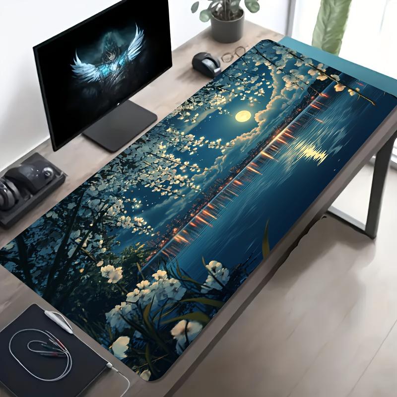 Laptop Desk Mat Mouse Pad Gaming Cloth Surface Anti Slip Rubber Base Large Pad for PC Keyboard Office Setup