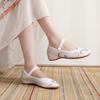 Xiaolingyue, Autumn New Han Element Mercerized Satin Retro Cheongsam Flat-bottomed Hanfu Shoes Women's Shoes