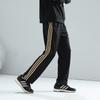 Adidas Лого Тхэквондо Боковая полоса Эластичные Ретро Спортивные Повседневные Брюки Унисекс Низ Черный Золотой TR30PT-BG