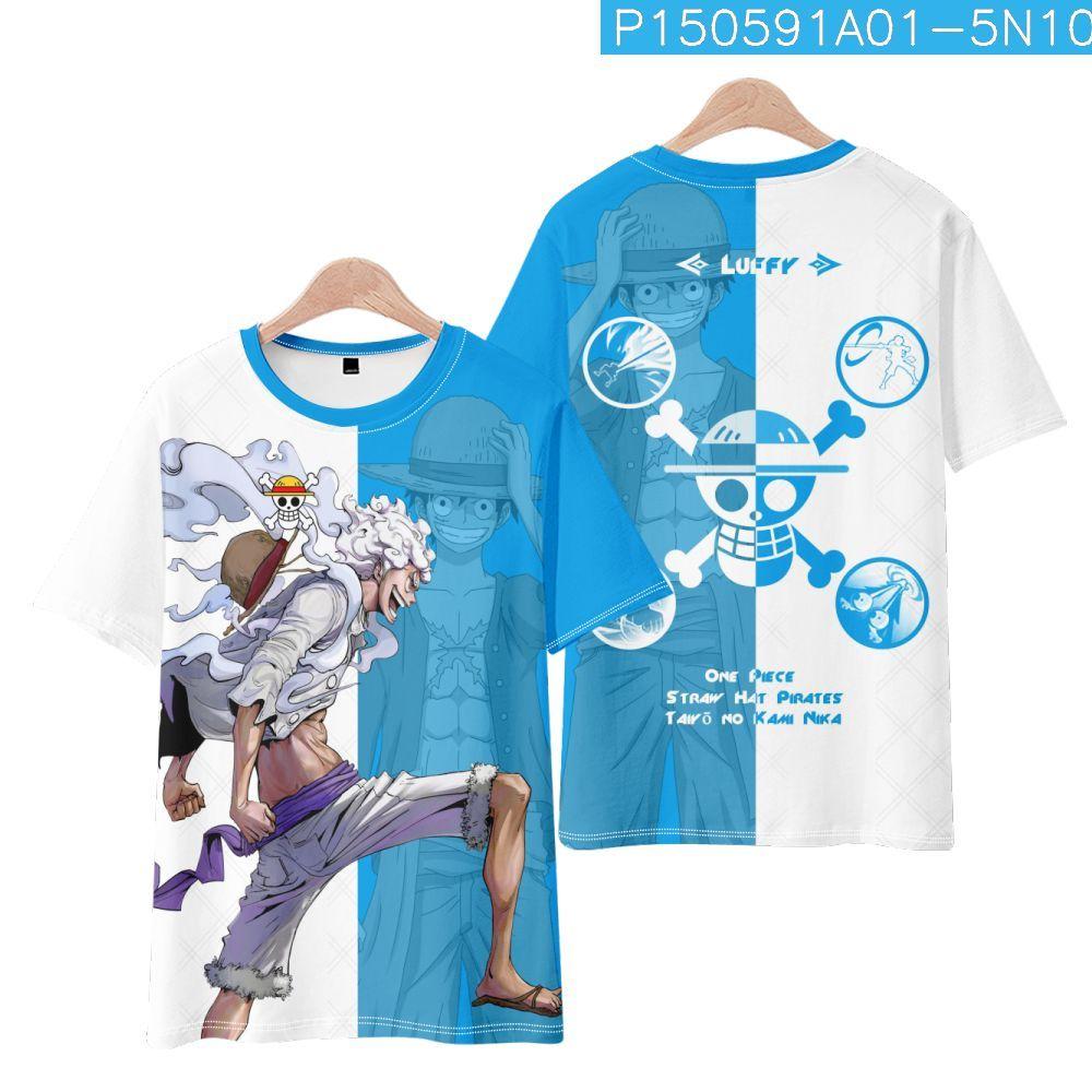 One Piece Surrounding Clothes Luffy Solona Beauty Футболка с короткими рукавами Student Youth Anime 3D Printed Pain Clothes