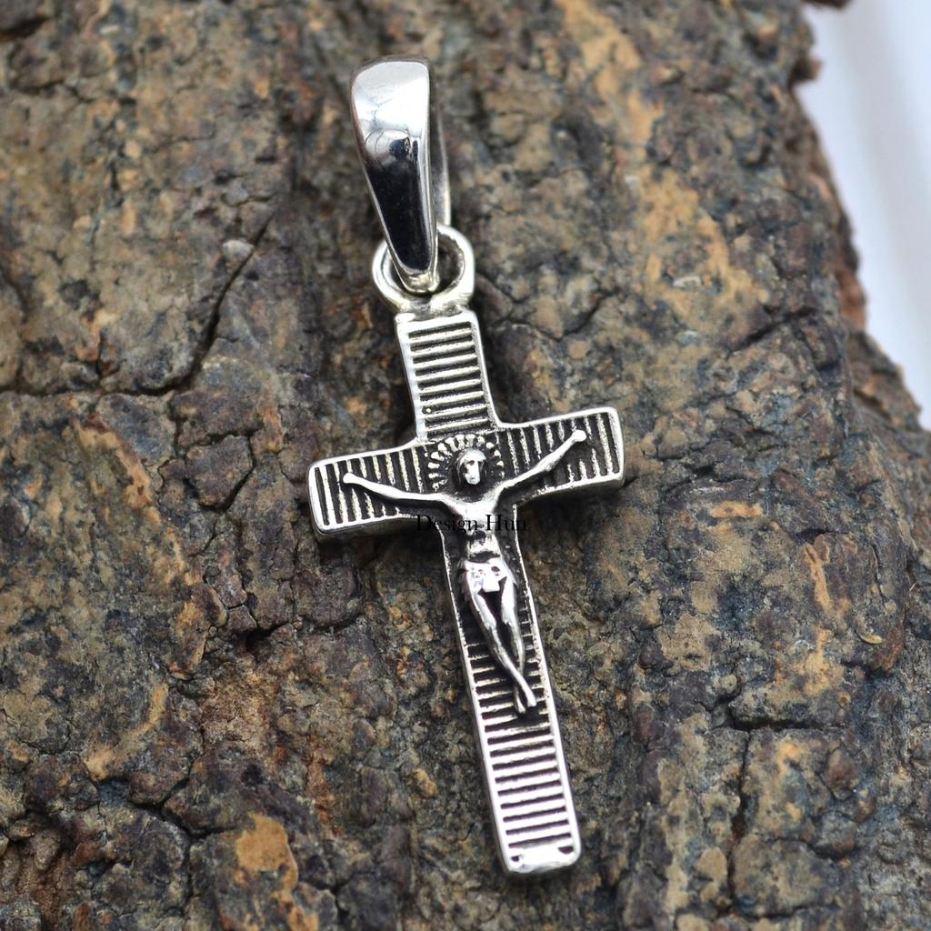 925 S Sterling Silver Cross Necklace 925 Sterling Silver Jewelry, Religious Jewelry Gift