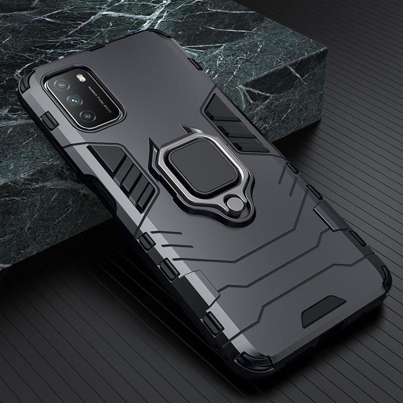 KEYSION Противоударный защитный чехол для Xiaomi POCO M3, кольцевая подставка, бампер, силиконовая задняя крышка для телефона Pocophone M3