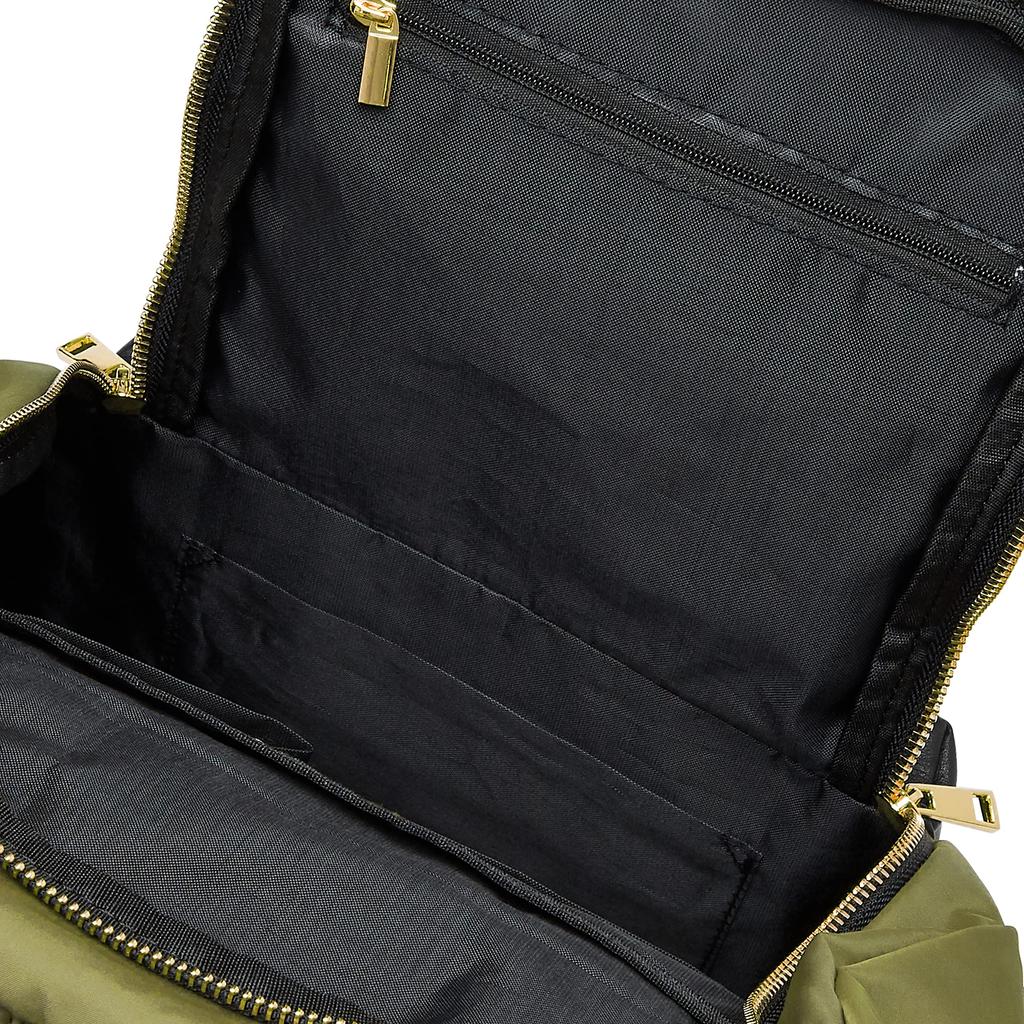 Женский рюкзак из искусственной кожи с карманами 2153111016 Хаки [Cuko] 10 карманов (366)