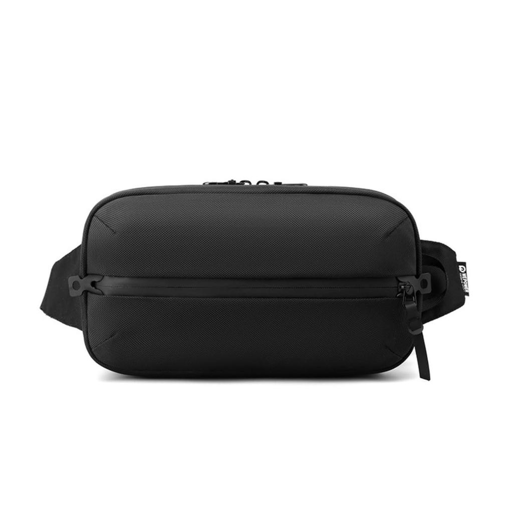 SELECOCO Lightweight Waist Outdoor Use Men's Water-Repellent Bag/Shoulder Bag, Crossbody, Small, (Black)
