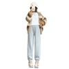 Women's Casual Winter Bundle Feet Pants Straight-leg Fleece-lined Thickened Sweatpants