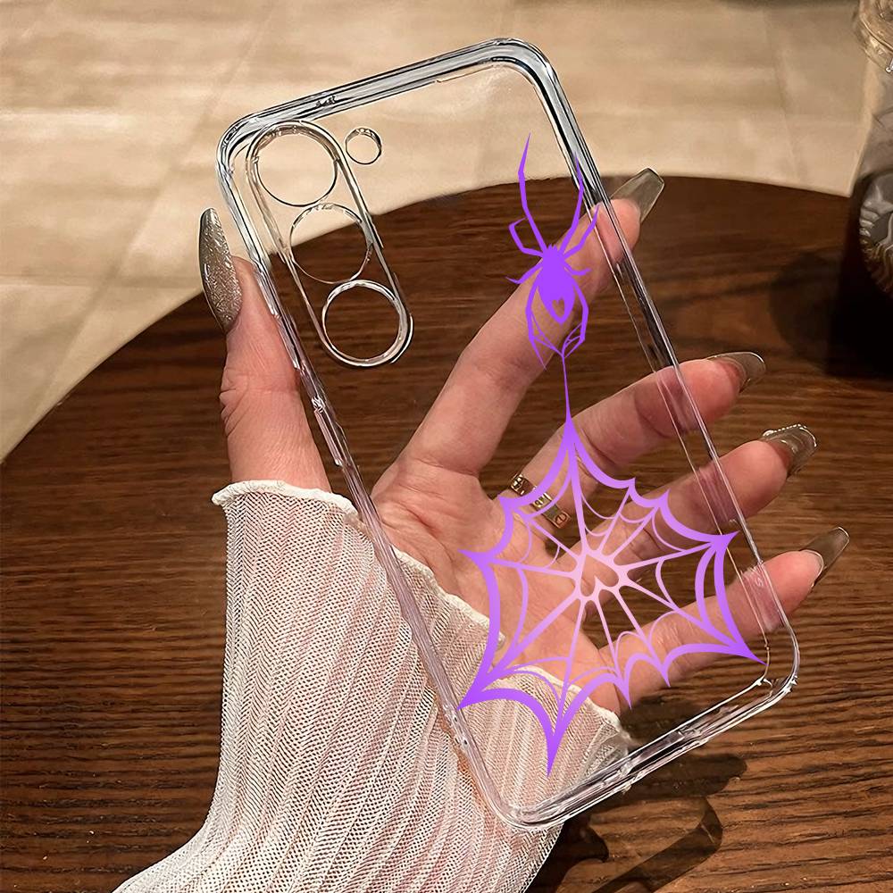 Trend Spider Cool Printing Phone Case For SamsungA10 A12 A31 A40 A70 Transparent Cover Case