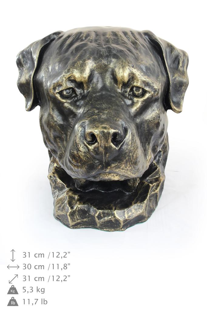 Rottweiler, Rott, Rottie - Dog Bust, Large Dog Head for the Garden, Unique Living Room Decoration by Art-Dog Brand