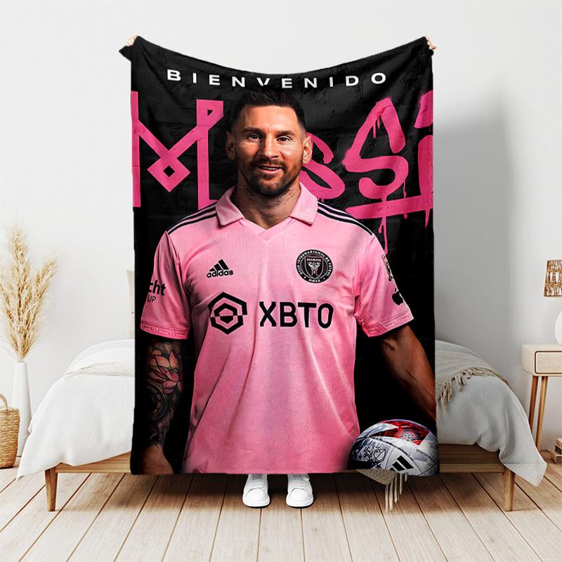 1pc Blanket - Inter Miami CF Print Design, Lightweight Blanket for Sofa, Bed- Soft &Warm, Gift for All Seasons