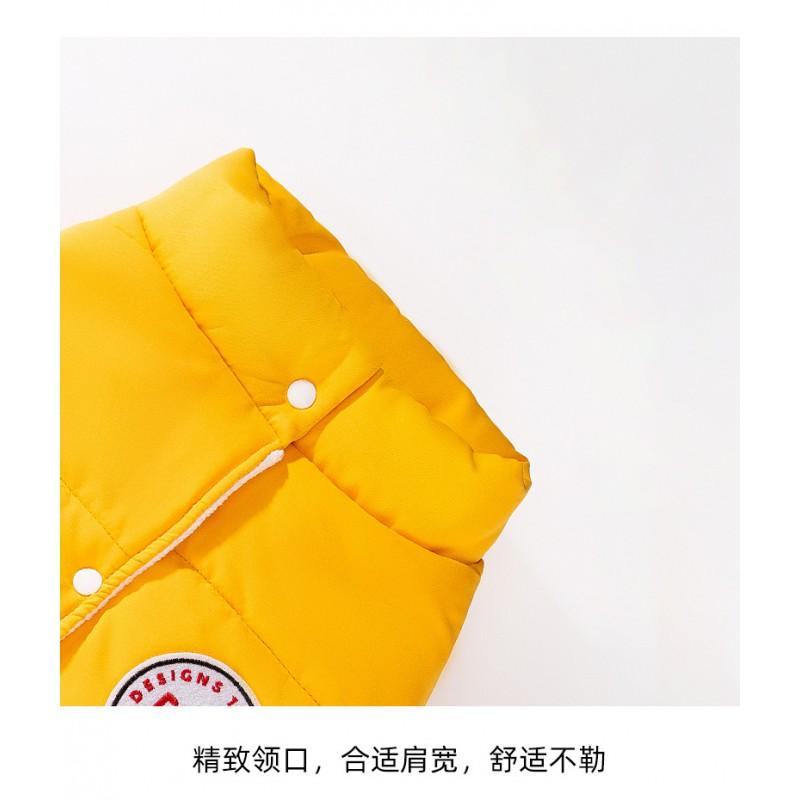 Thick Winter Dog Vest Large Breeds Golden Retriever Lab Yellow Cotton Puffer Sleeveless Coat Size 3XL-8XL