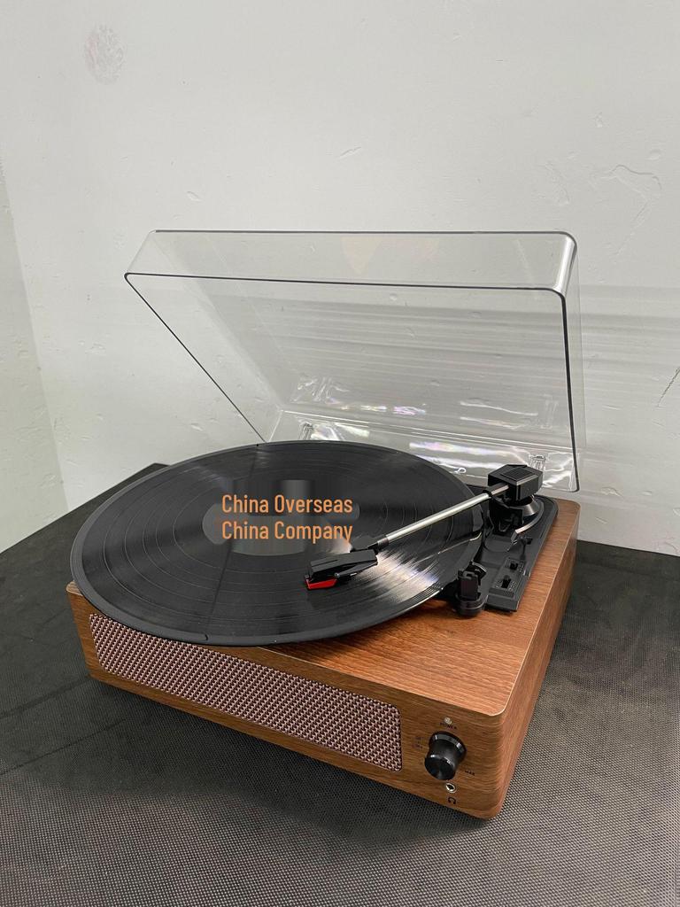 Ретро Деревянный Граммофон Европейский Стиль Bluetooth Динамик с Крышкой для Виниловых Пластинок