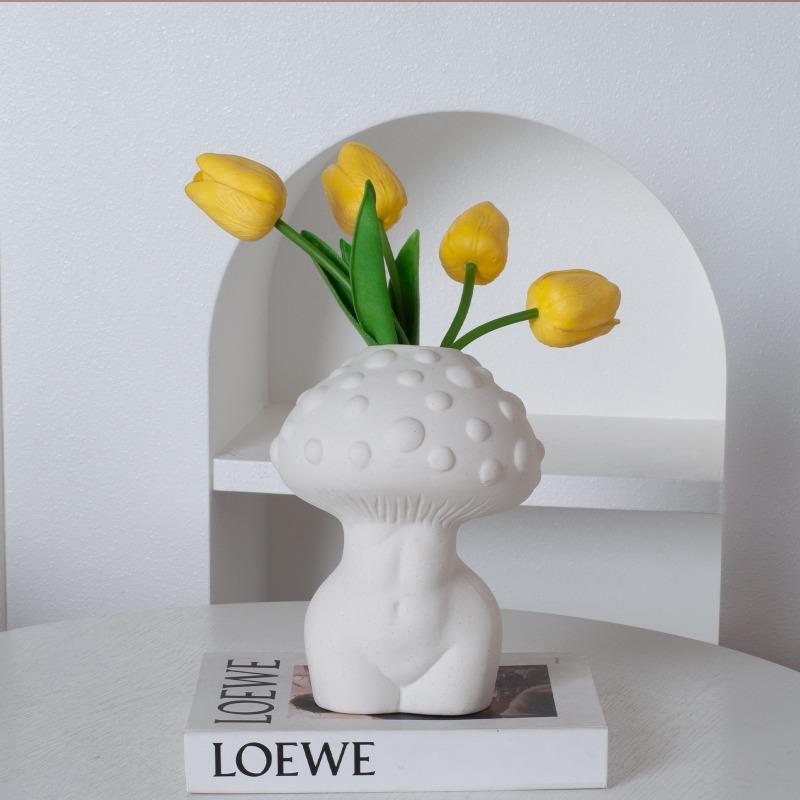 1 шт. скандинавская керамическая ваза с вазой в форме гриба для украшения дома, реквизит для фотосъемки