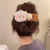 Plush Pudding Bear Large Duck Beak Hairpin Female Autumn Winter Grab Bangs Clip Disc Cute And G K5X4