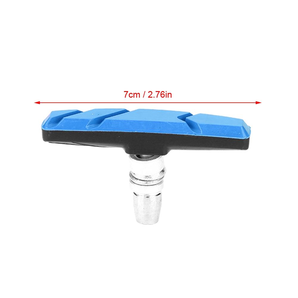 1 Pair Cycling Mountain Bike Brake Holder Pads Shoes Rubber Blocks Blue