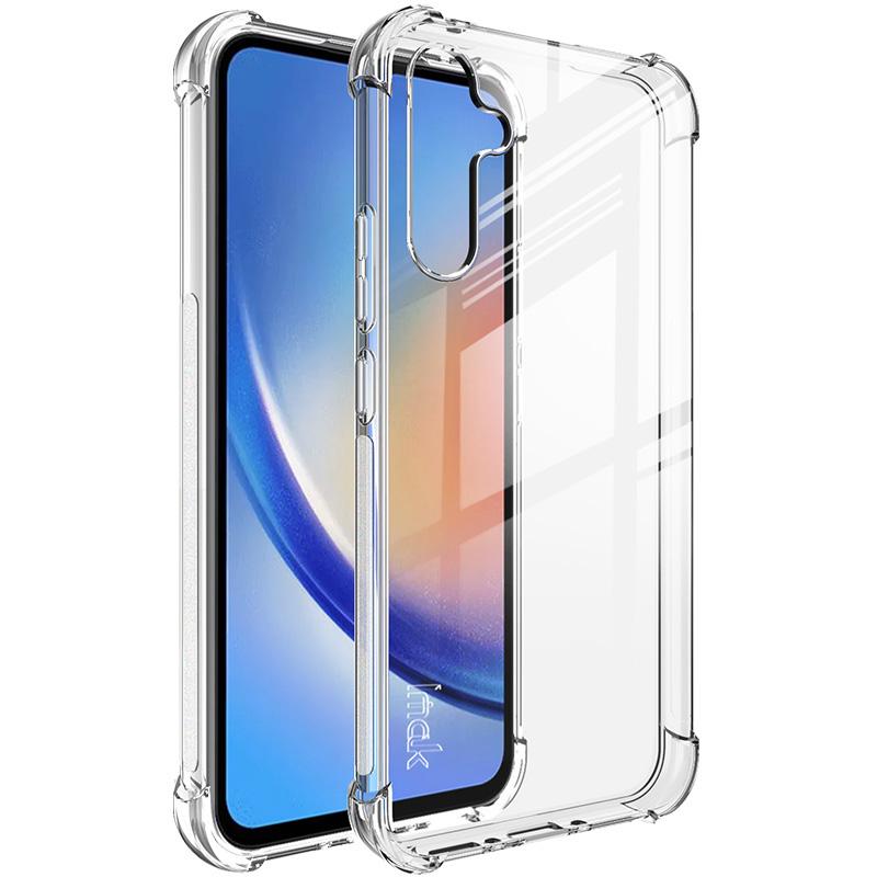 IMAK Для Samsung Galaxy A34 5G Прозрачная противоударная задняя крышка-бампер из ТПУ
