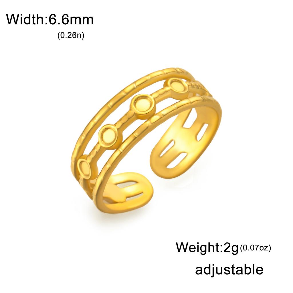 Кольца из нержавеющей стали, простые геометрические модные винтажные изящные регулируемые открытые кольца для женщин, ювелирные изделия, подарки на свадьбу, новые модные
