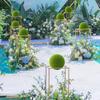 6Pcs Artificial Plant Topiary Ball Support Sturdy Plastic Flower Shelf Holder Faux Green Ball Frame Rack Decorative Flower