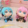 Кавайная Хацунэ Мику VOCALOID Фуфу Чиби Фигурка Мультяшная Кукла Настольное Украшение Фигурки Действия ПВХ Модели Аниме Коллекционные Предметы