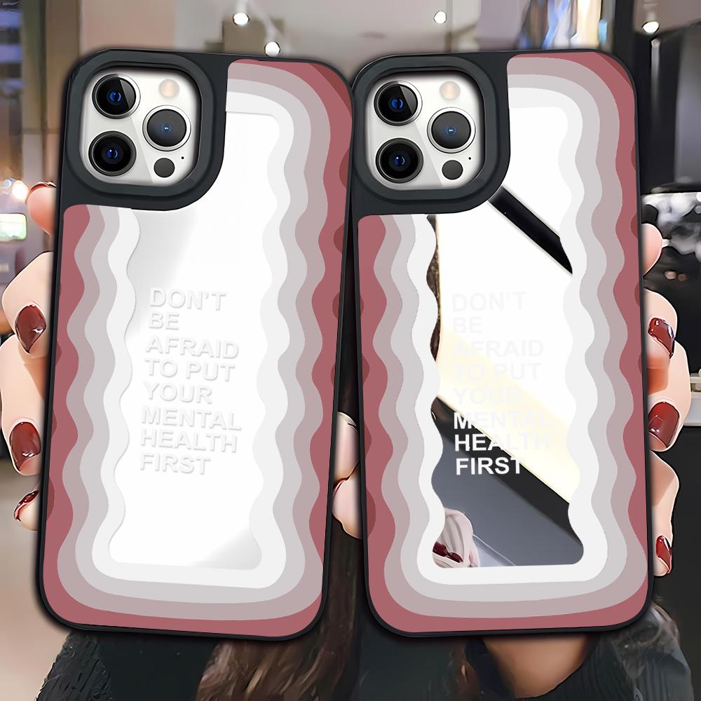 Mirror Phone Case for iPhone 15 11 13 14 for 15 16 Pro Max 12 13 16 Pro Cloud Flower and Animal Cute Style Phone Case