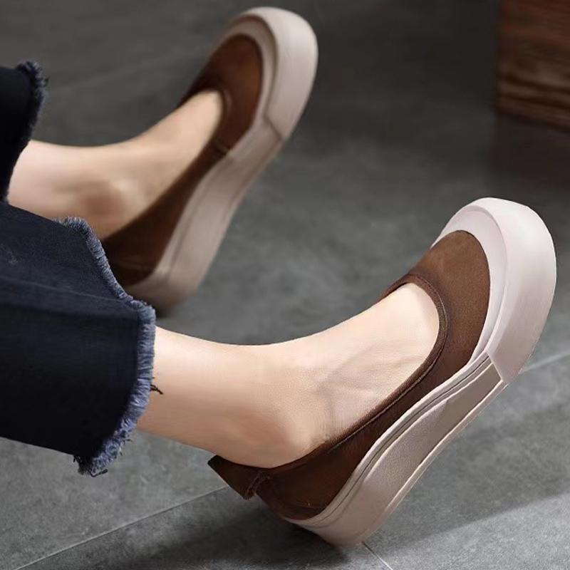 Неглубокие плоские женские туфли на платформе, лоферы, повседневная дизайнерская обувь, осень 2024, сандалии, новый тренд, удобные прогулочные туфли Chaussures Femme