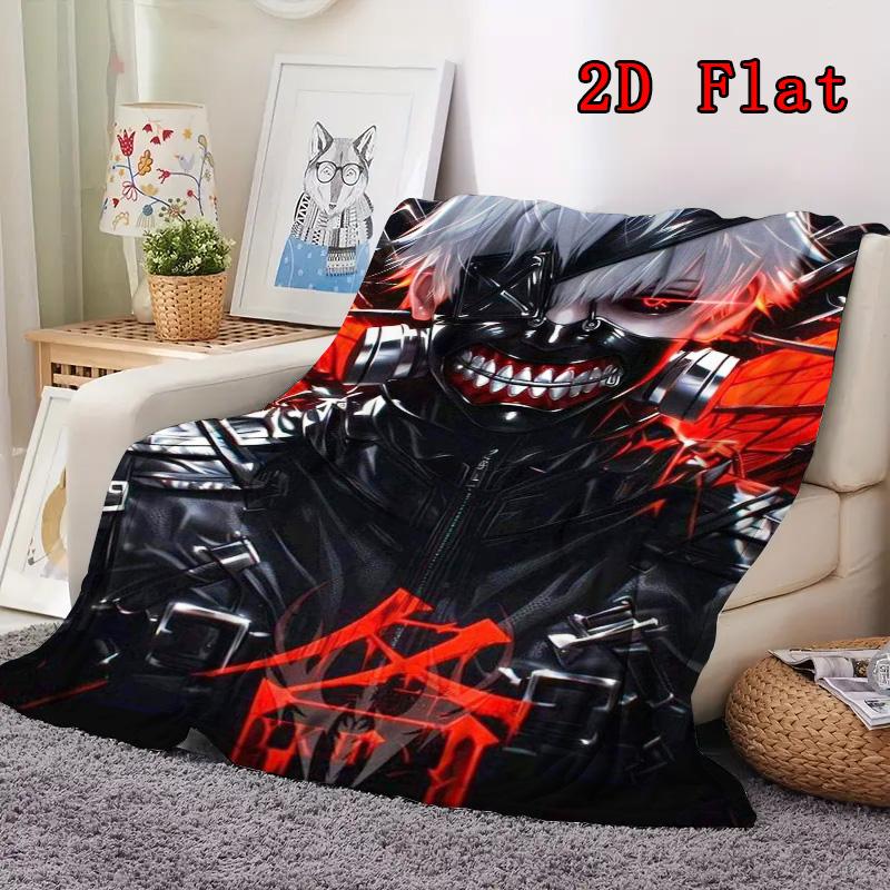 Ken Kaneki 2D Flat Pattern Flannel Blanket High quality All Seasons Warmth and Comfort Perfect for Christmas Gifts.MMT0918178