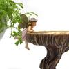 5inch Flower Fairy Garden Statue Bird Feeder Tray Outdoor Resin Home Crafts Garden Fairy Courtyard Decoration Statue