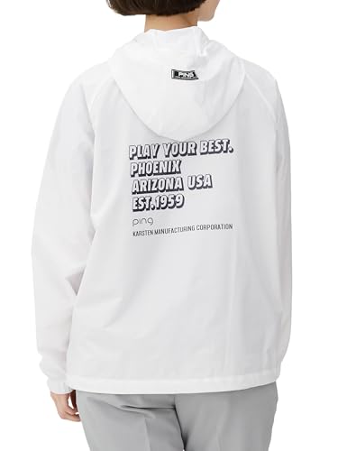 Женская парка-анорак с длинными рукавами от Ping Apparel (Водоотталкивающий: Высокая водоотталкиваемость, Включает чехол для хранения) / Гольф / 622-4120202 030_Белый, Размер S