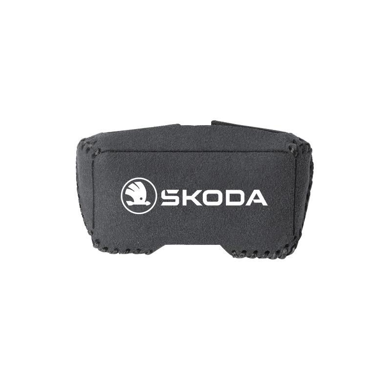 BEVX4 For New Skoda Octavia Kodiaq Fabia Safety Belt Buckle Cover for Anti-collision and Anti-scratch Protection Leather Cover lmjp0