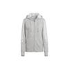 Logo Striped Hooded Zip Jacket Women Jacket Gray HD1736