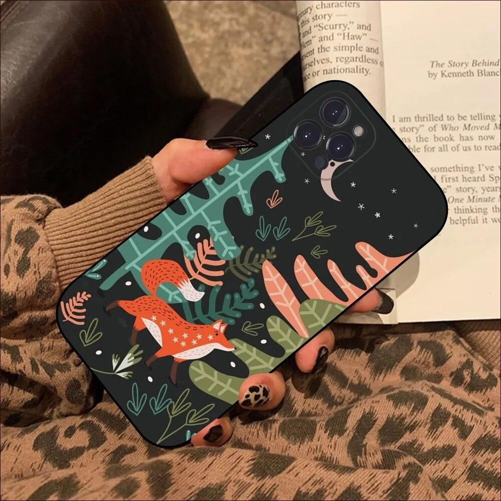 Милый чехол для телефона с изображением лисы для iPhone Samsung Galaxy Redmi Xiaomi Oppo OnePlus Note SA 7 8 9 10 11 12 13 14 20 21 22 23 53 54 Pro Max Plus Ultra TPU Soft