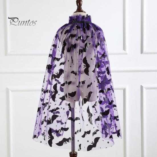 Накидка на Хэллоуин, легкая универсальная одежда, паутина, летучая мышь, тюлевой плащ, костюм для косплея, реквизит для фотосъемки