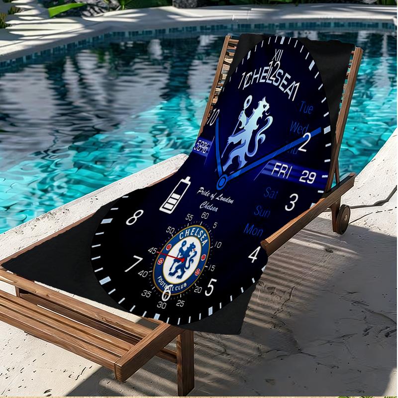 football club.C Print Beach Towel, Versatile Lightweight Absorbent Beach Towel for Pool Surf Yoga Bathroom, Perfect Birthday Holiday Gift