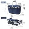 Folding Insulated Bag Portable Shopping Basket New Insulated Basket  Outdoor