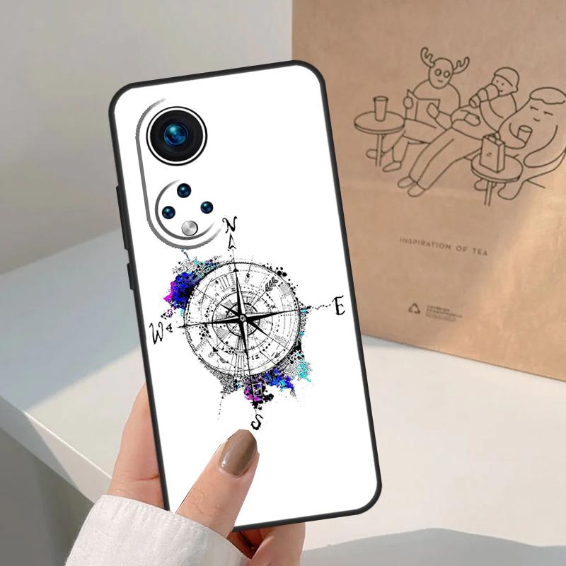Карта мира Компас Морской Для Чести Магический 8 Pro 5 6 7 Lite Чехол Для Honor Win RT 200 400 50 70 90 X8b X9a X9b X9c X9d