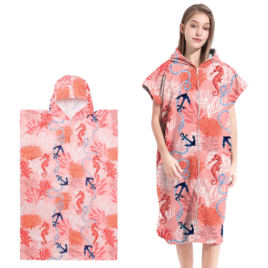 Унисекс Пончо для серфинга Полотенце Пончо Мягкий Микрофибровый Халат Пончо Халат Быстросохнущее Полотенце Толстовка Полотенце для плавания Пляжное пончо для взрослых