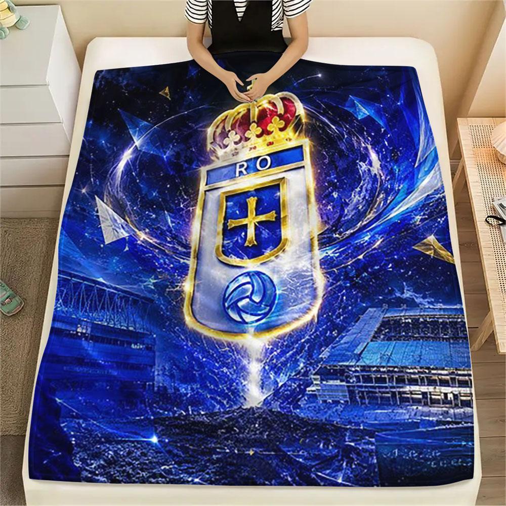 1PC Real Oviedo Patterned Flannel Blanket Suitable For All Seasons for Home Decor Warmth and Comfort Gifts Holiday Present