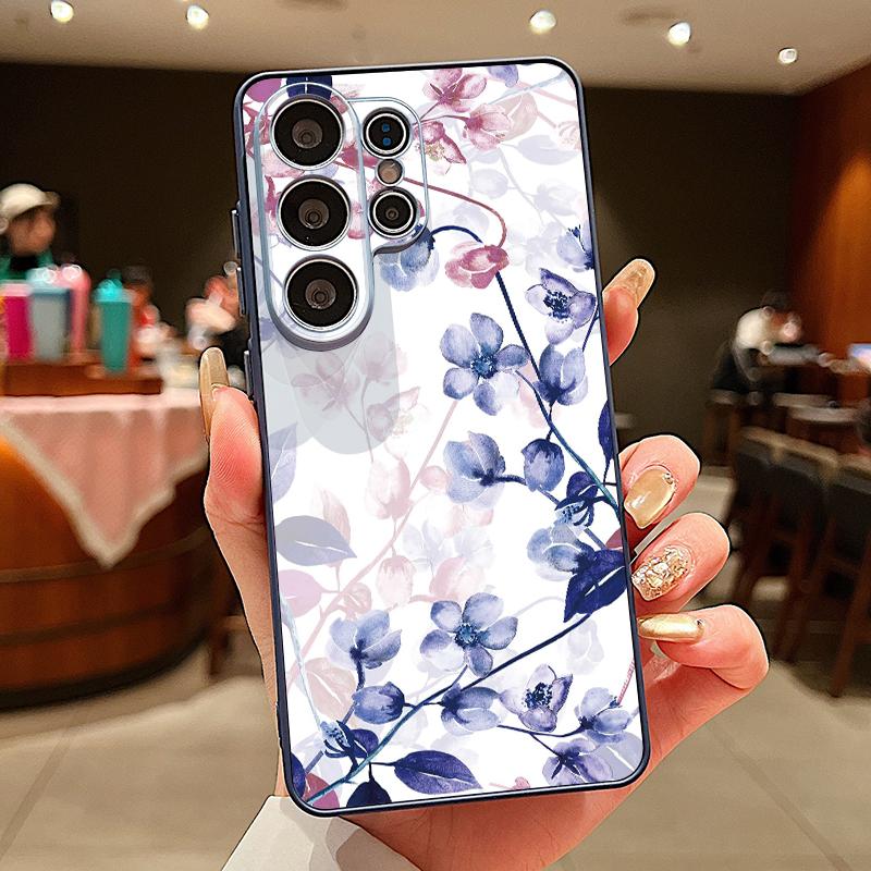 Масляная живопись Цветочный узор Магнитный чехол Для Samsung S26 Ultra S25 Edge S24 FE S23 S22 Plus A54 A15 A35 A55 A16 A36 A56 A17 A37 A57 5G Матовый чехол