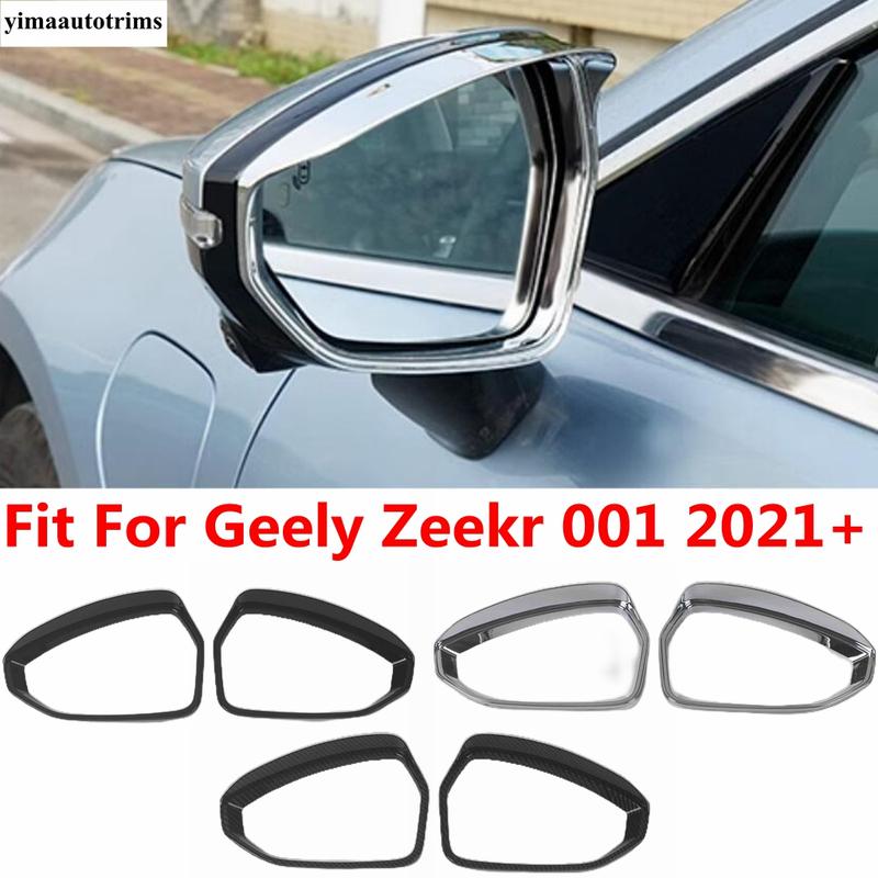 Декоративная накладка-козырек на заднее зеркало автомобиля Для Geely Zeekr 001 - Хромированные Черные Аксессуары Стайлинг Экстерьера