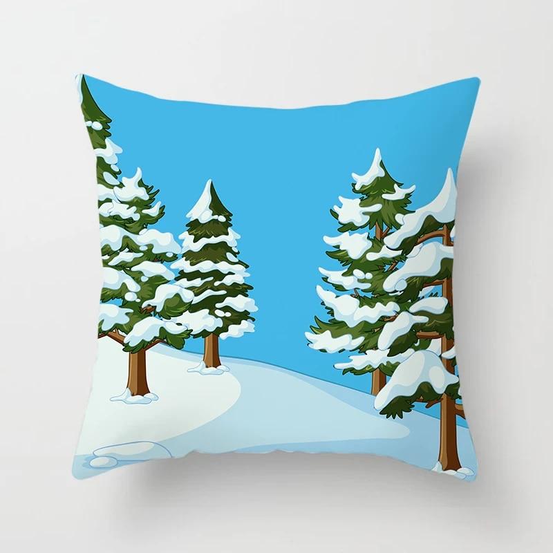 Christmas Home Pillowcases Christmas Printed Bed Home Decoration Cushion Covers Christmas Decorative Pillowcases