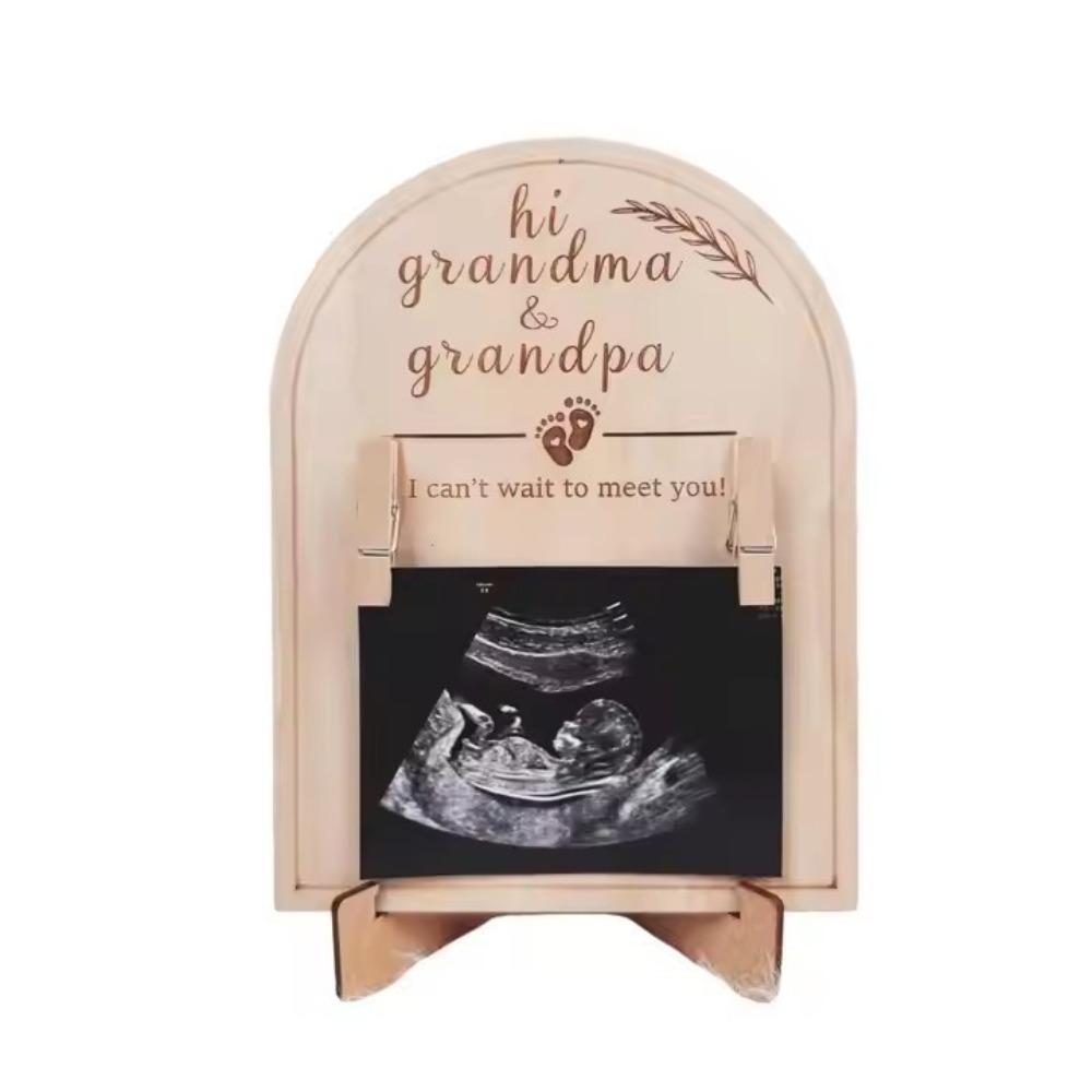 Wooden Stands Baby Ultrasound Frame Rustic Ultrasound Photo Frame Display Frame Memory Display