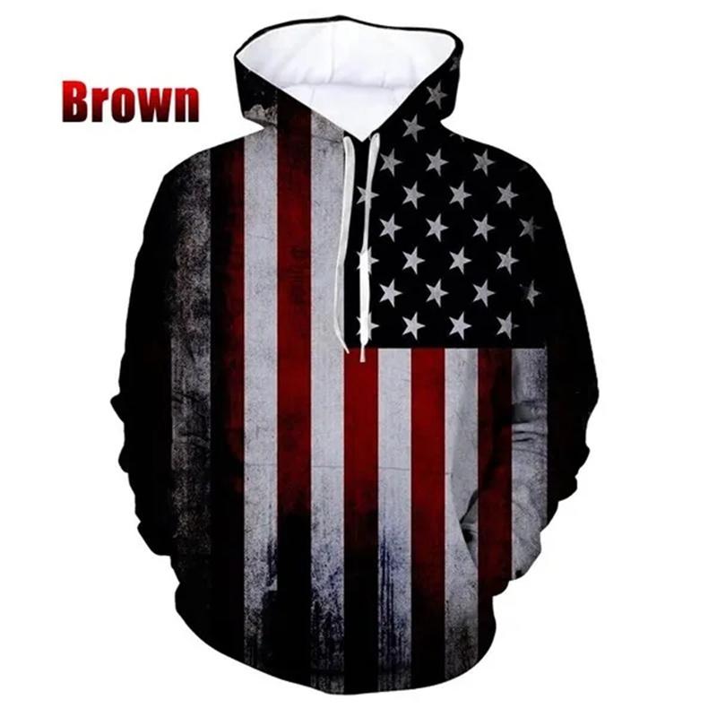 Американский флаг US Dream Emblem Hoodie Мужская одежда 3D Printed USA Spirit Hoodies Women Harajuku Fashion y2k Pullover Hooded Hoody