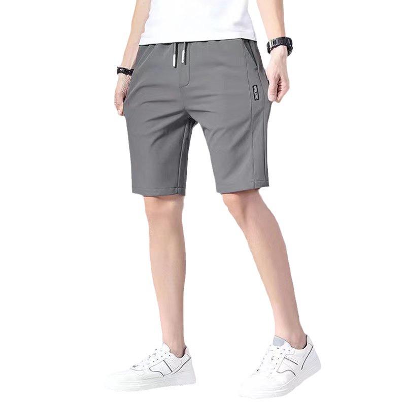 Мужские летние быстросохнущие свободные спортивные шорты из ледяного шелка