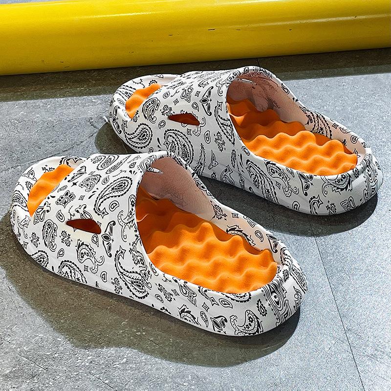 Summer Men's Women's Light Platform Massage Slippers Unisex Couple Sandals Beach Casual Slides Shoes Soft Sole Flip-flops