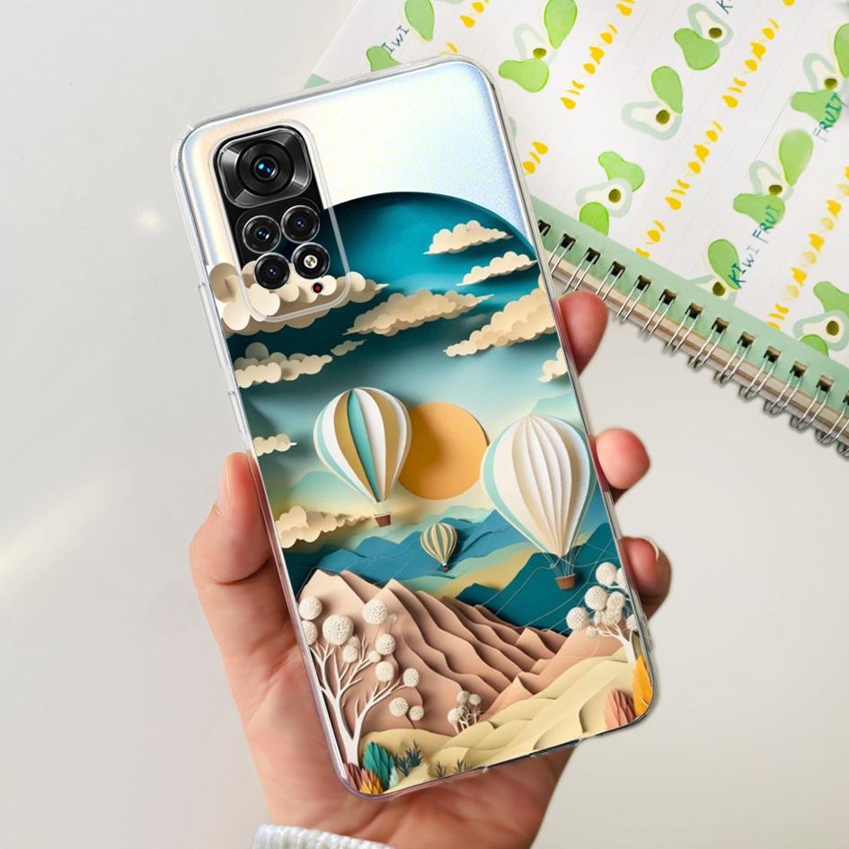 For Xiaomi Redmi Note 11 Case Note 11s Cover Popular Butterfly Dragon Soft Silicone Clear Case For Redmi Note 11S 5G Note11 Capa