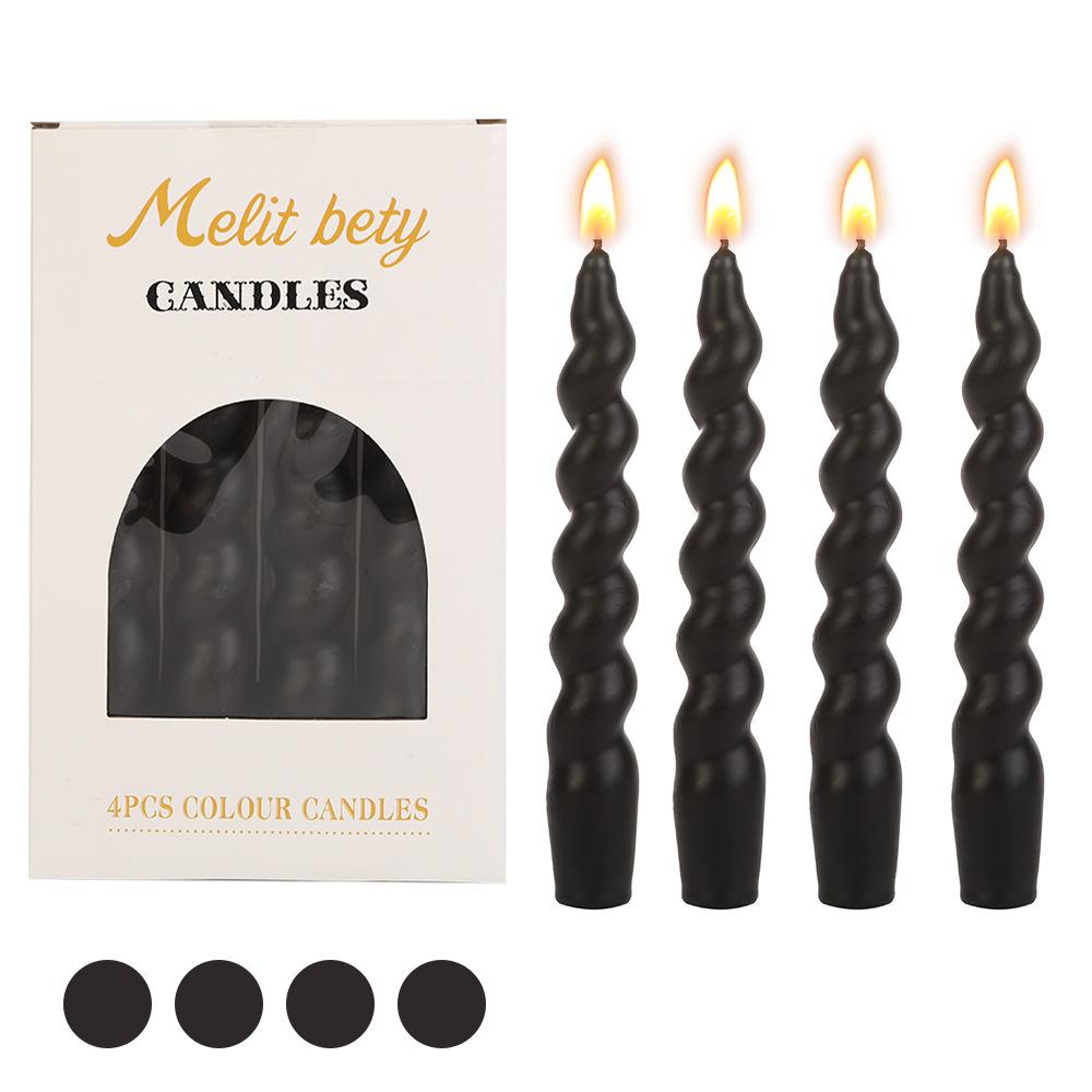 Цветная витая спиральная длинная стержневая свеча для дома, креативная свадебная свеча без стержня