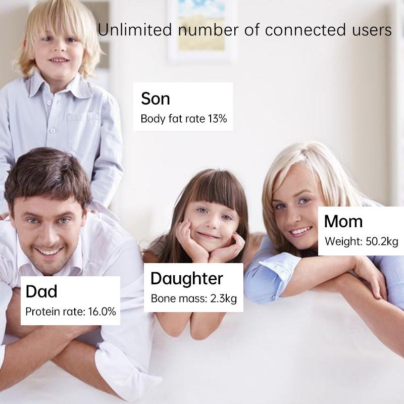 Весы для ванной комнаты, умные светодиодные цифровые весы для веса тела, электронный Bluetooth-совместимый анализатор состава жира Bmi, весы