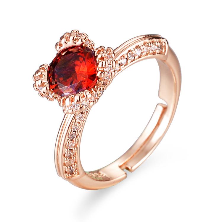 Кольцо с имитацией муассанита, женское обручальное кольцо с инкрустацией из цветного циркония и бриллиантами, персонализированное трендовое кольцо в виде цветочного бутона.