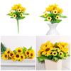 Artificial Fake Flower Sunflowers Faux Flower Sunflower with Stem for Home Decor