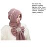 Winter Knit Hat Scarf Set Large Head Circumference Elastic Warm Riding Hat Outdoor Activities Travel Cycling Headwear