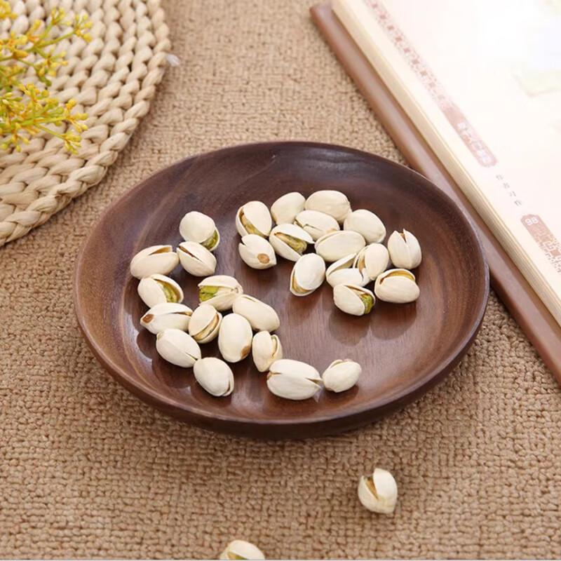 Huabeishi Solid Black Walnut Round Serving Tray
