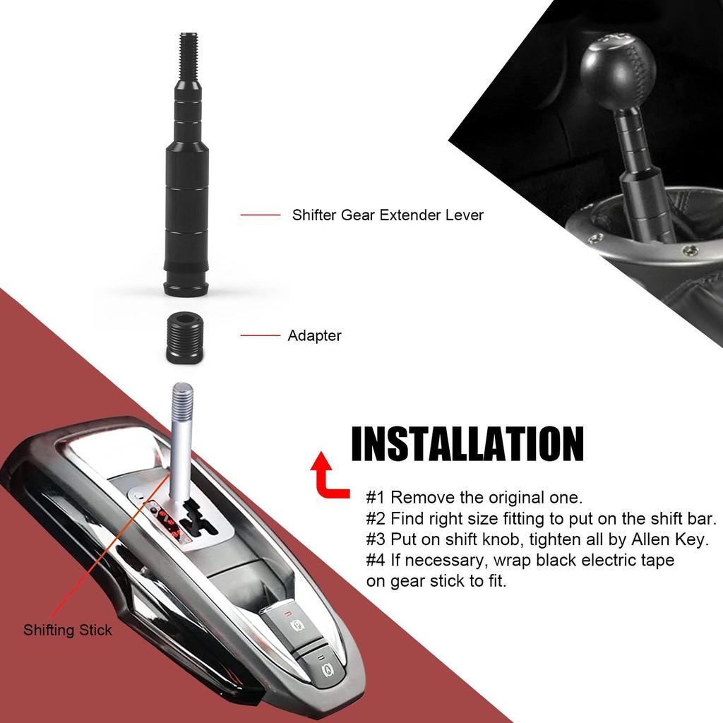 133 мм алюминиевая ручка переключения передач, удлинитель рычага переключения передач, стержень ручного переключения передач M10x1,5, прямой удлинитель рычага для Honda